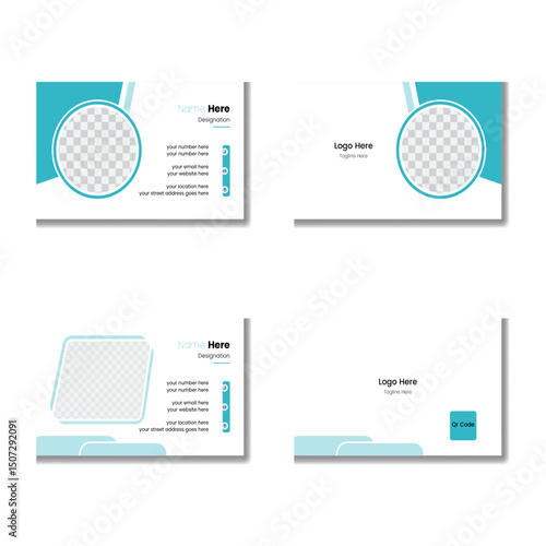 creative clean double sided business, print card design. Vector template
