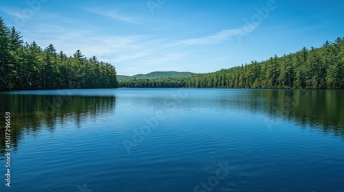 A gentle ripple on a calm lake barely visible to the eye, symbolizing something imperceptible in nature