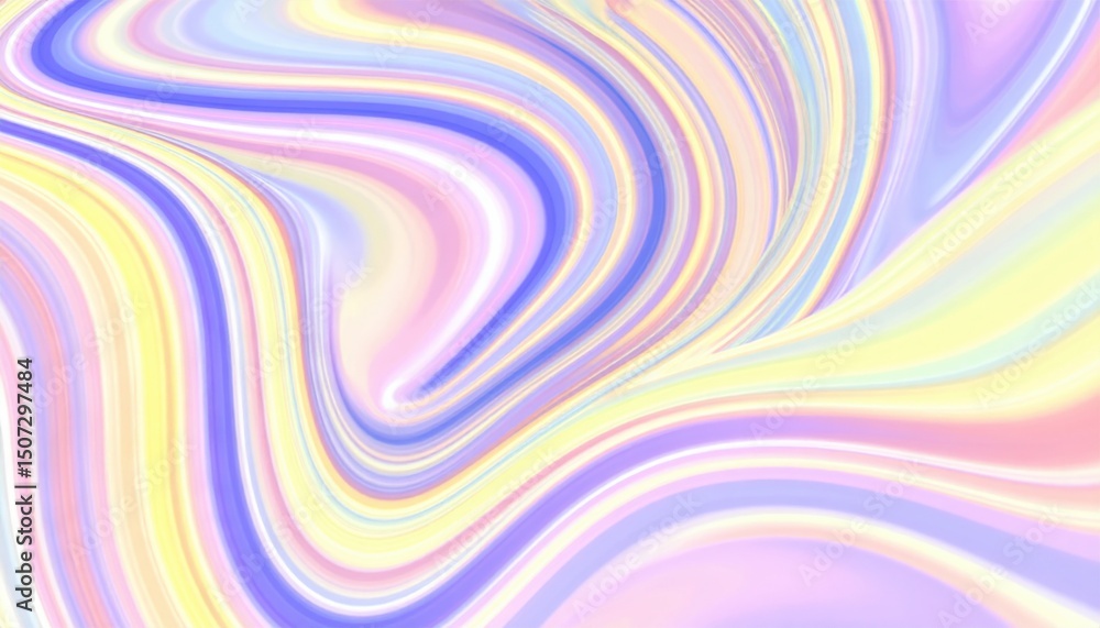 Fototapeta premium Dynamic abstract swirls of pastel colors digital artwork vibrant background fluid motion artistic concept
