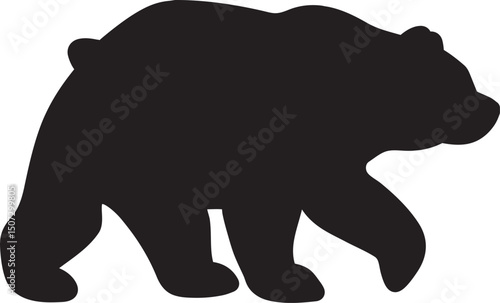 bear silhouette logo vector animals illustration,Bear icon modern symbol for graphic