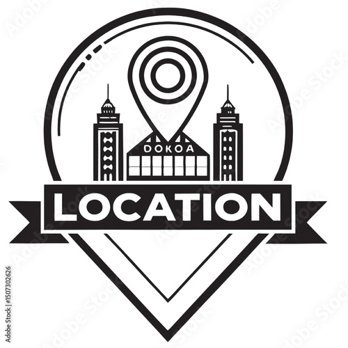 Discover Your Location: City Location Finder and Map Guide. Illustration vector