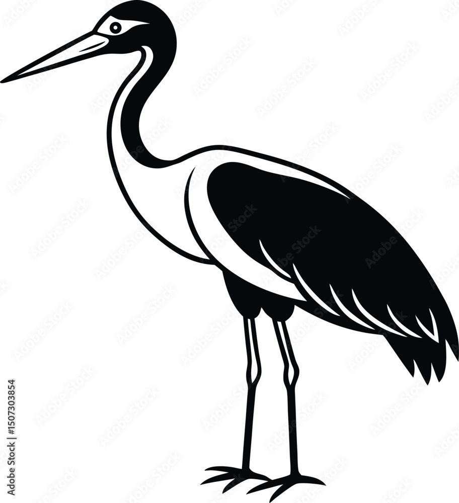 Obraz premium stork silhouette