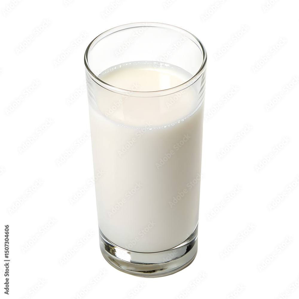 Glass of fresh dairy drink nutrition food isolated on transparent background Glass of fresh dairy drink nutrition food isolated on transparent background
