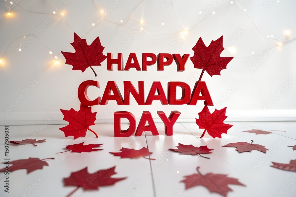 Happy Canada Day Celebrate Canadian Pride with Festive Decorations Happy Canada Day Celebrate Canadian Pride with Festive Decorations
