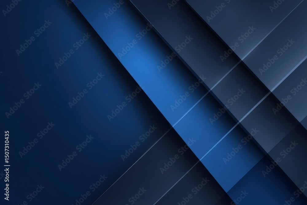 Blue and dark gray angled geometric design with layered diagonal shapes subtle lightshadow effects Blue and dark gray angled geometric design with layered diagonal shapes subtle lightshadow effects