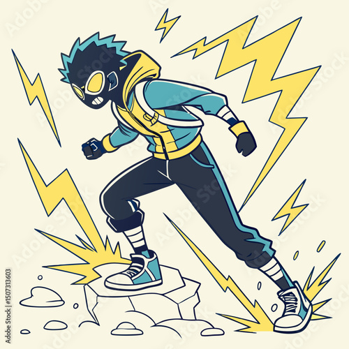 boy on roller skates
