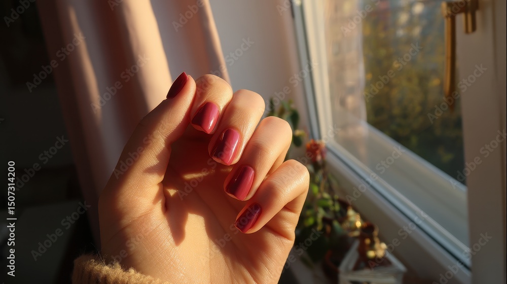 Obraz premium Freshly Painted Nails in Morning Sunlight