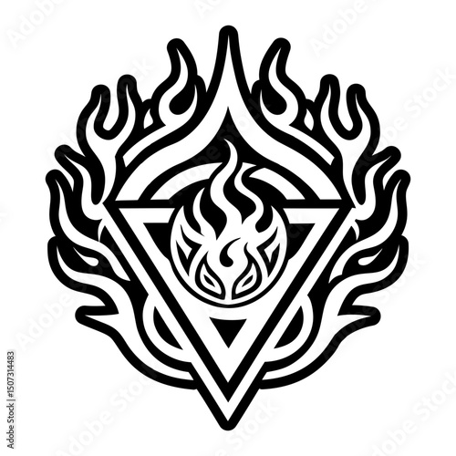 A filled style icon of eternal fire symbol