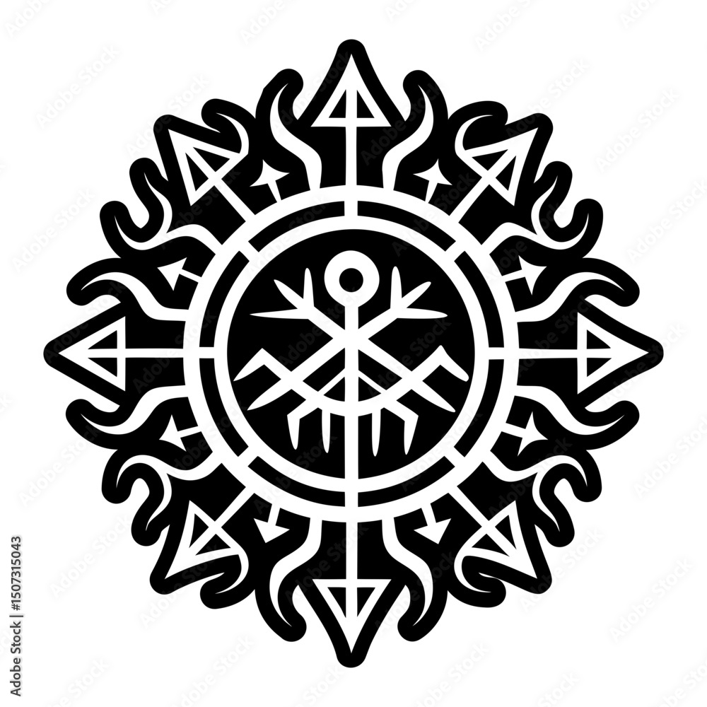 Fototapeta premium A solid style icon of celtic tattoo design