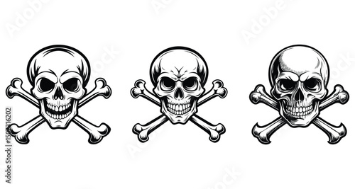 skull and crossbones silhouettes