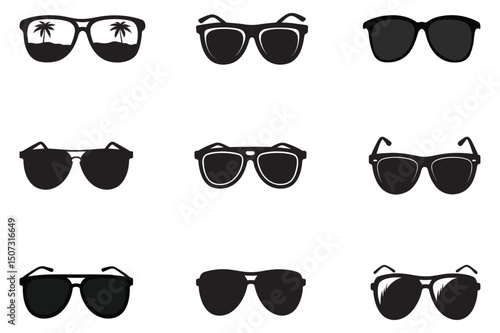 silhouette set of sun glasses