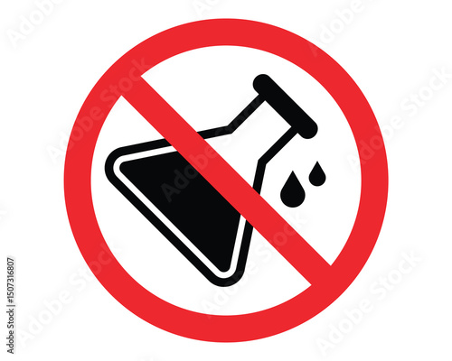 No Chemical and Toxin-Free Vector Icons – Thin Line Safety and Warning Symbol Set.