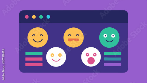 Mood Tracker An area for logging daily moods with emoticon icons ranging from happy to sad