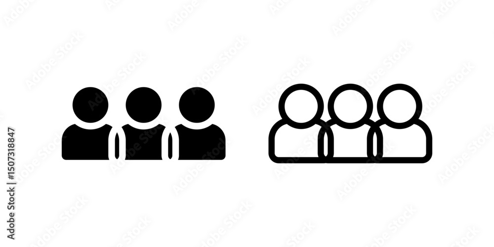 Team icon set. flat illustration of vector icon on white background Team icon set. flat illustration of vector icon on white background