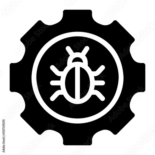 virus glyph icon