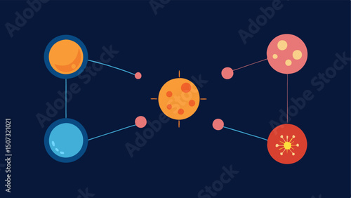 Oxygen Chain Reaction A visual chain reaction effect where one cell absorbs oxygen leading to a cascade of bright energy throughout connected cells.