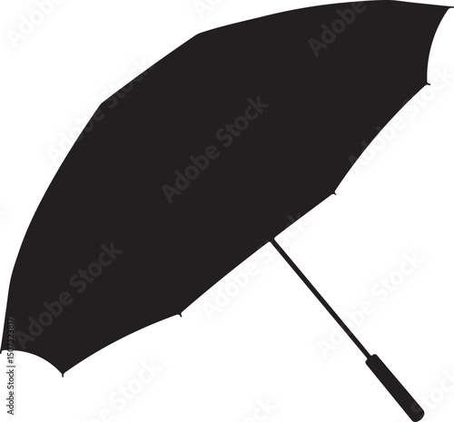 Umbrella in the Rain: A monochromatic artistic depiction of an umbrella shielding from a downpour, emphasizing protection and weather-related elements.