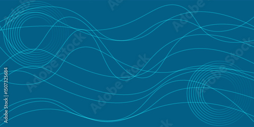 Abstract texture Background template of water, sea, aqua, ocean, river, or mountain. doodle Seamless wavy line curve linear wave free form repeat Pattern stripe Ripple. flat vector illustration design