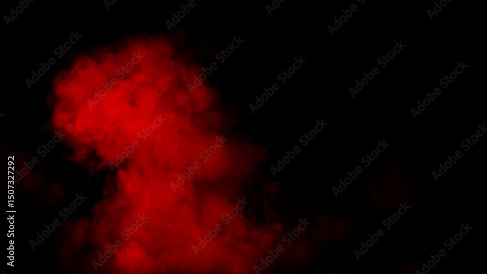 Abstract blurred red smoke misty fog on isolated black background. Texture overlays. Paranormal mystic smoke, clouds for movie scenes Abstract blurred red smoke misty fog on isolated black background. Texture overlays. Paranormal mystic smoke, clouds for movie scenes