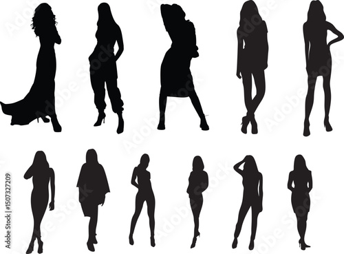 Model silhouette design set
