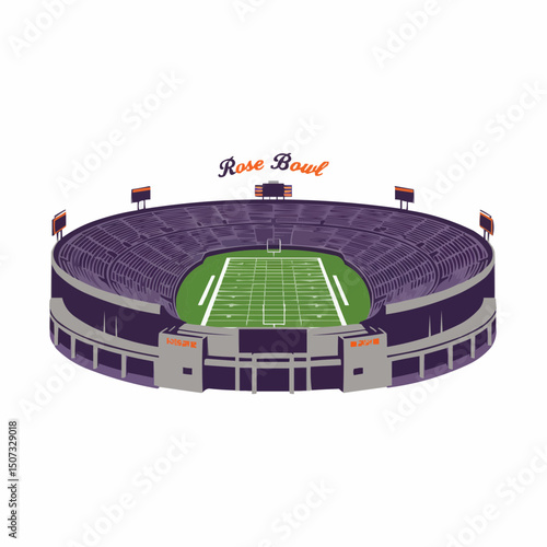 An Illustration of a Stadium Showing a Game Field