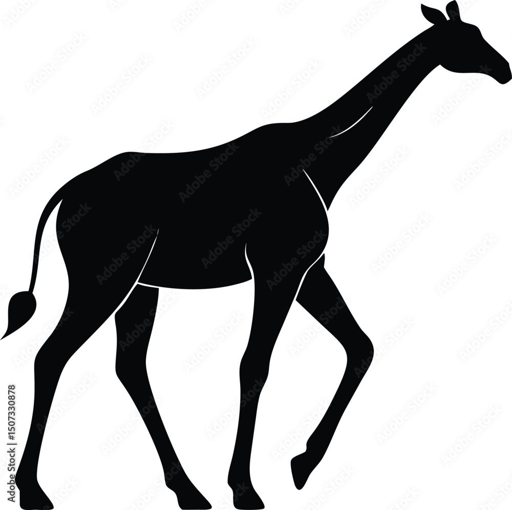 Obraz premium Stylish animal vector illustration of animals and wild pets in silhouette style. Perfect cartoon icon for design, nature, and domestic art projects.