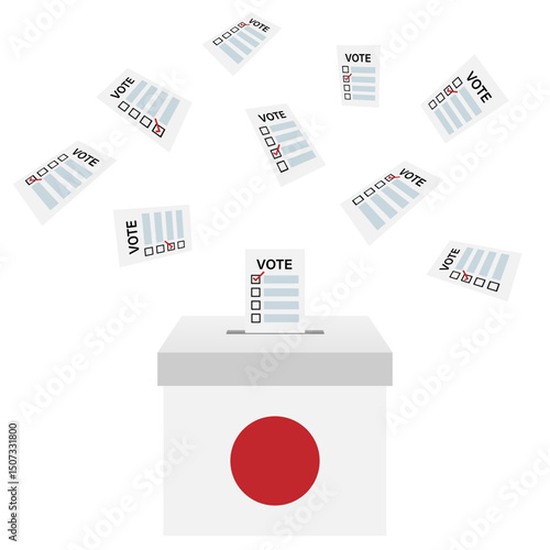 Election in the Japan. Election Concept. Vector Illustration.