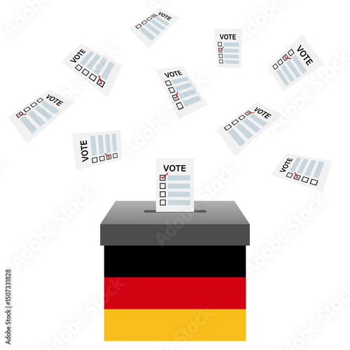 Election in the Germany. Election Concept. Vector Illustration.