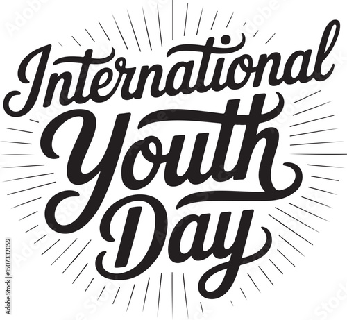 international youth day typographic poster