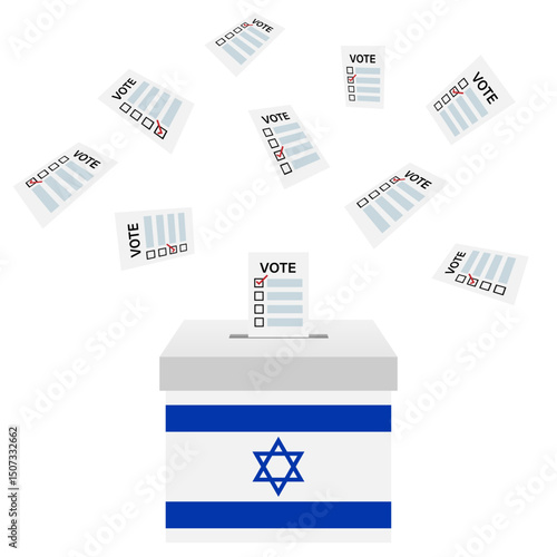 Election in the Israel. Election Concept. Vector Illustration.