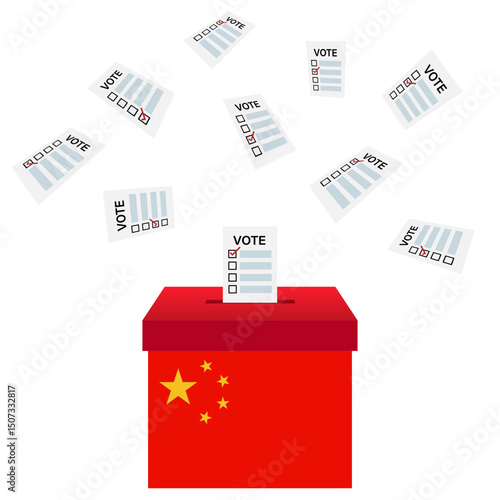 Election in China. Election Concept. Vector Illustration.