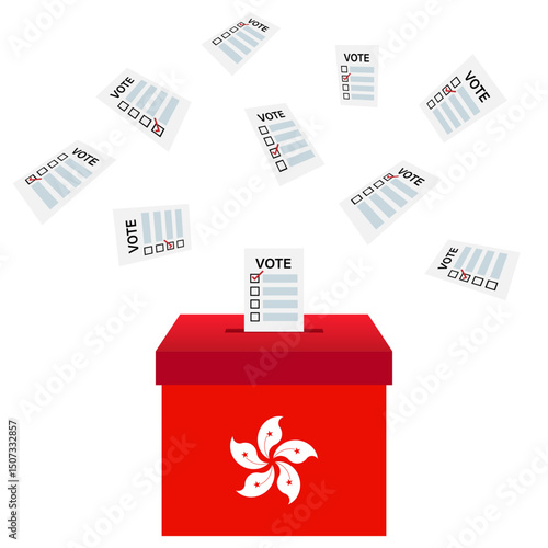 Election in Hong Kong. Election Concept. Vector Illustration.