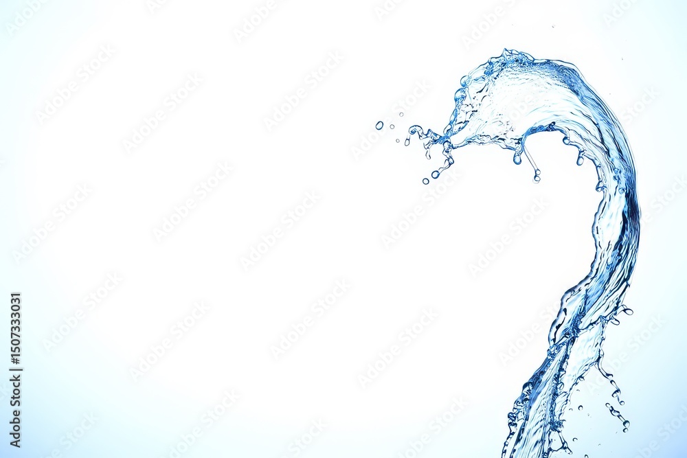 Obraz premium Abstract Water Splashing in a Dynamic Flow