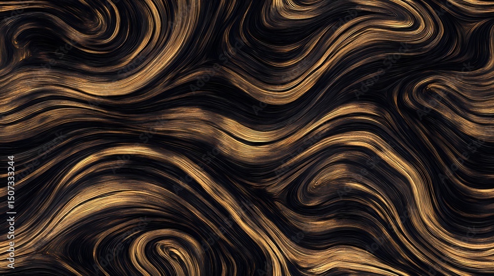 Obraz premium Fissured wood surface in deep black tones, great for concept art, moody visual effects, and tactile texture libraries.