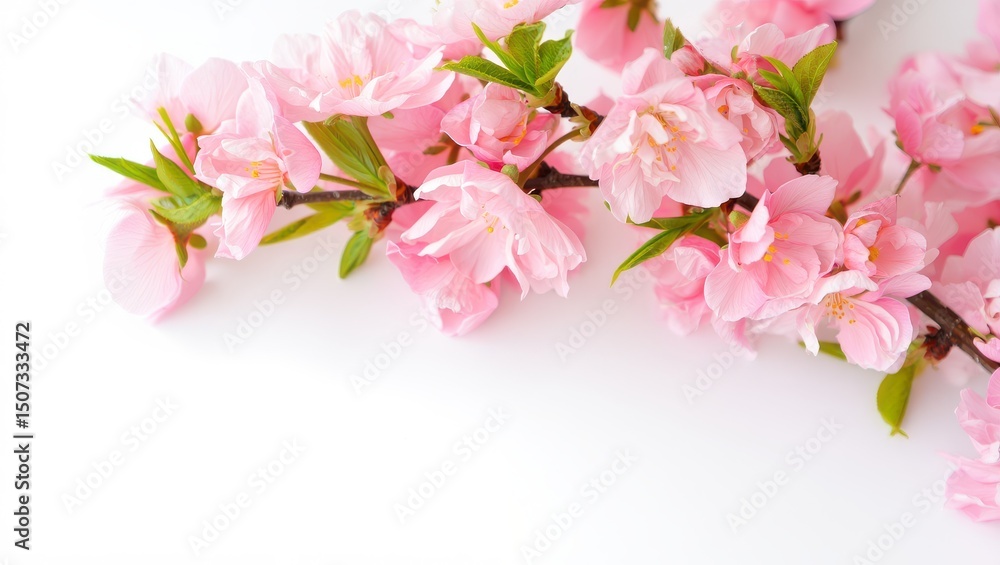 pink flowers on white background pink flowers on white background