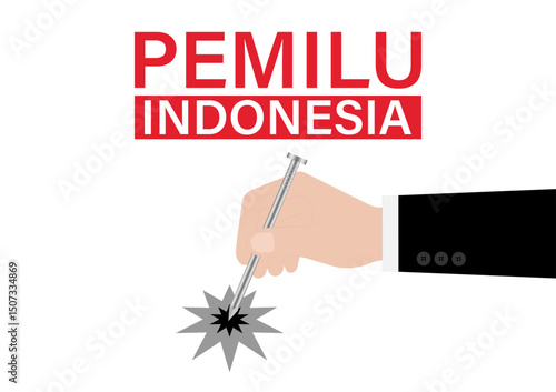 Election in Indonesia. Election Concept. Vector Illustration.