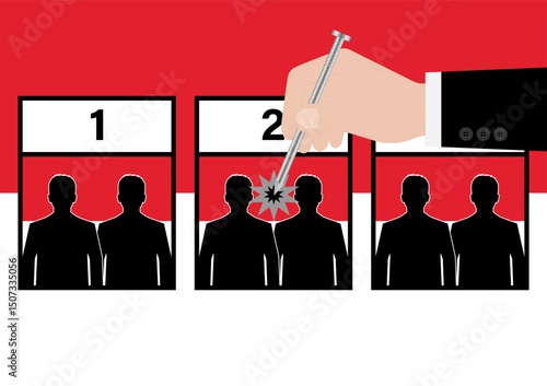 Election in Indonesia. Election Concept. Vector Illustration.