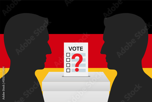 Election in the Germany. Election Concept. Vector Illustration.