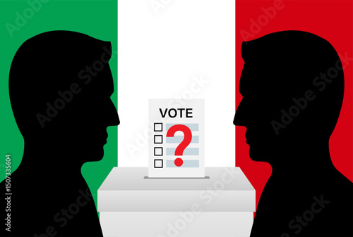 Election in the Italy. Election Concept. Vector Illustration.