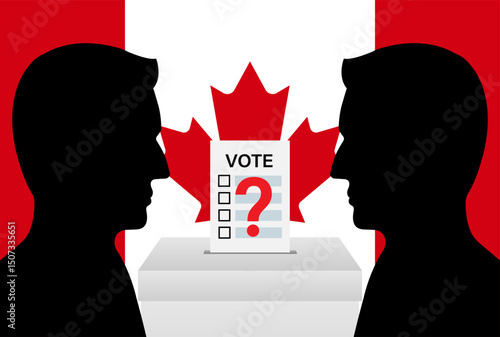 Election in the Canada. Election Concept. Vector Illustration.
