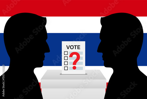 Election in the Thailand. Election Concept. Vector Illustration.