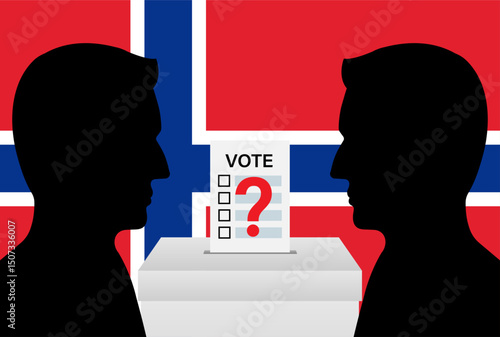 Election in the Norway. Election Concept. Vector Illustration.