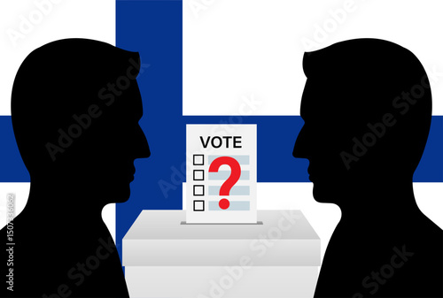 Election in the Finland. Election Concept. Vector Illustration.