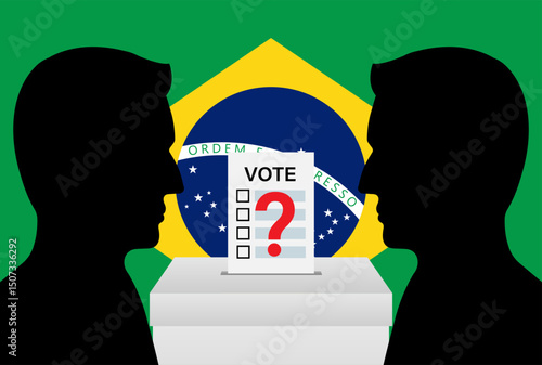 Election in the Brazil. Election Concept. Vector Illustration.