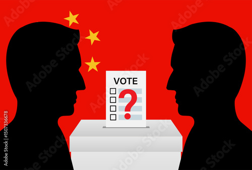 Election in China. Election Concept. Vector Illustration.