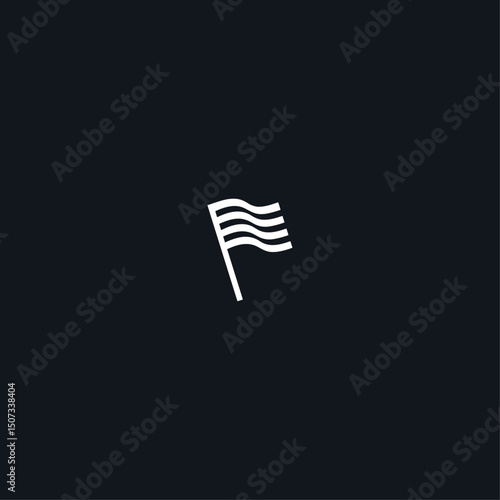 Abstract flag logo icon flat vector design