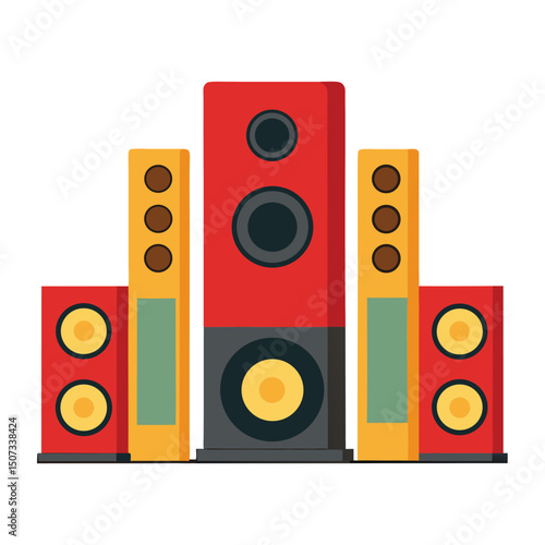 sound system vector image on white background