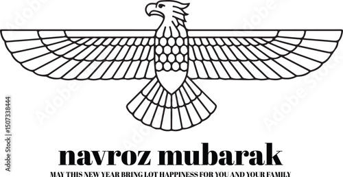 parsi new year navroz mubarak celebration illustration