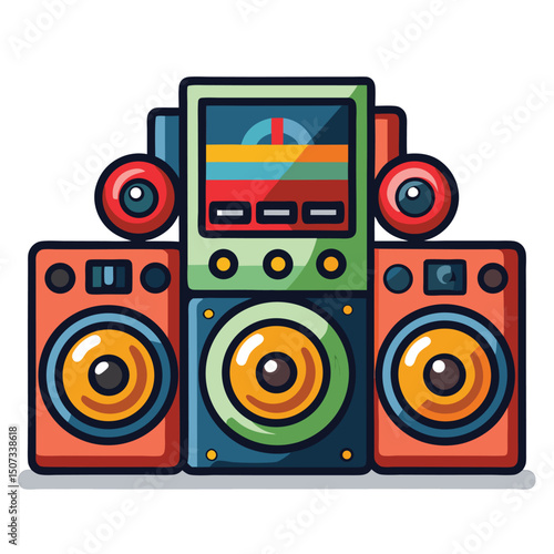 sound system vector image on white background