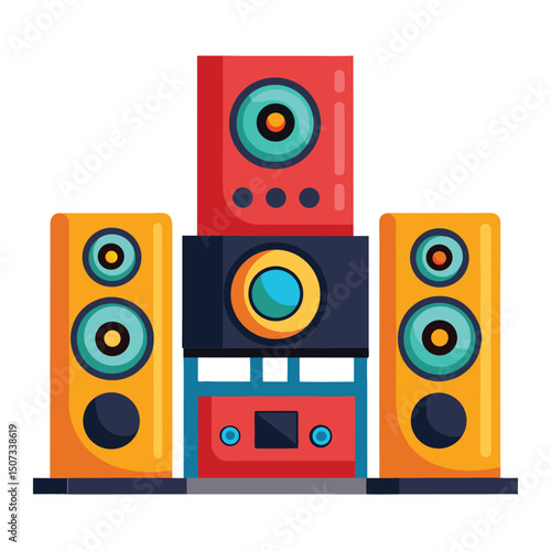 sound system vector image on white background